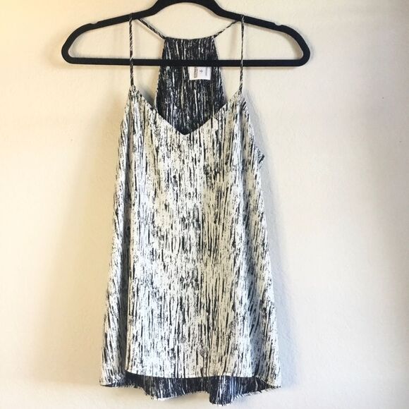 Express reversible cami spaghetti strap black/white top bohochic beachy - Picture 1 of 5